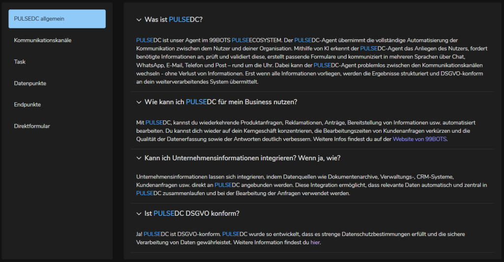 Entdecke unsere Academy! Nutze die Academy, um mehr über unsere Systeme und Kategorien zu erfahren. Hier wird dir anschaulich erklärt, wie PULSEDC funktioniert, und du erhältst Einblicke in weitere Komponenten. Kompakt, klar und jederzeit verfügbar – für deinen Erfolg!